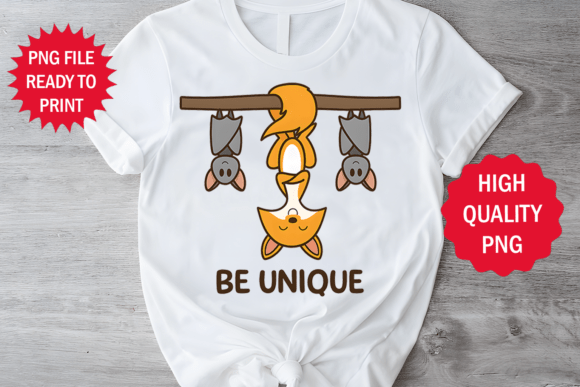 Be Unique Animal Sublimation T-shirt Png: Graphics and T-Shirt Designs