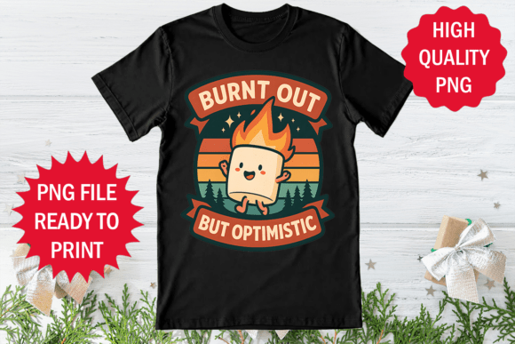 Burnt Out but Optimistic Retro T-shirt Graphics