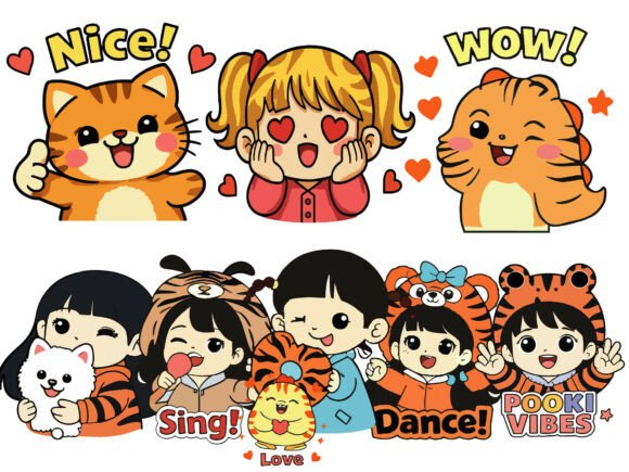 Clipart for Children’s Themes Stickers