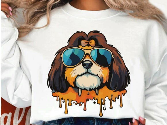Colorful Cute Dog Illustration Graphics