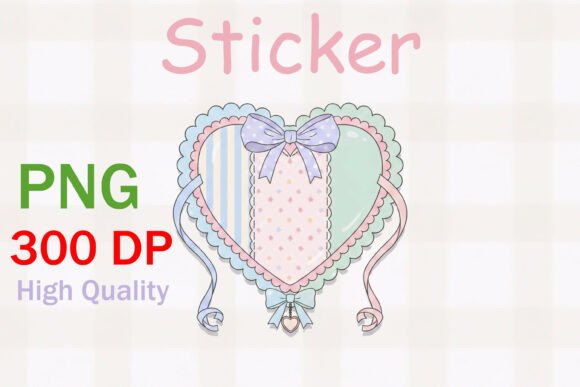 Colorful Heart PNG for Sublimation Design