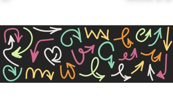 Creative Arrow and Heart Silhouettes