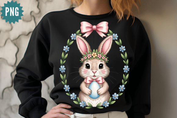 Cute Easter Rabbit Clipart PNG Design