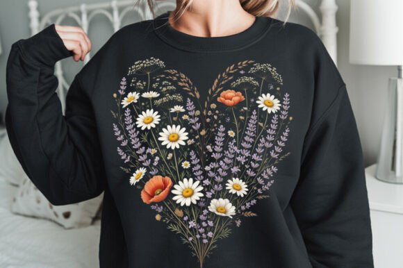 Faux Yarn Floral Self Love Shirt Png