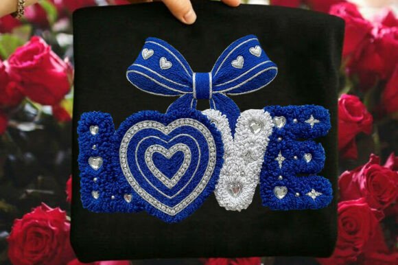 Faux Yarn Love PNG Sublimation Graphic