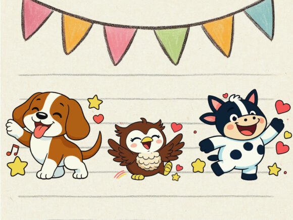 Free 7 Kawaii Animal Collection Design Graphics