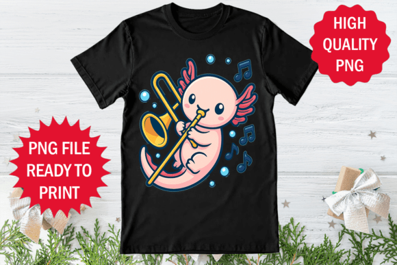 Music Lover Axolotl Design Clipart Png