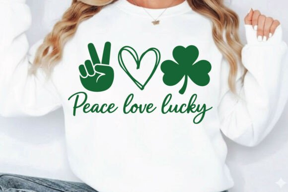 Peace Love Lucky St Patrick’s Design Graphics
