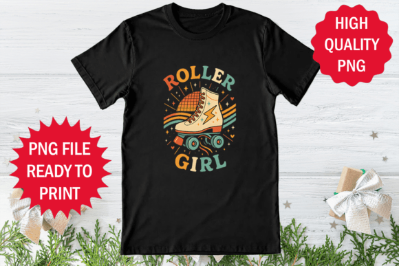 Roller Girl Roller Shoe Retro Design Png