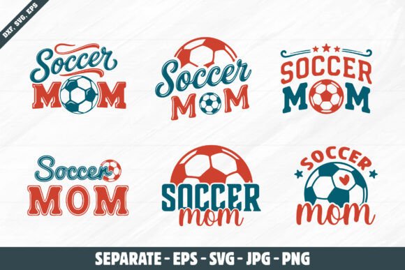 Soccer Mom Typography T-shirt Design