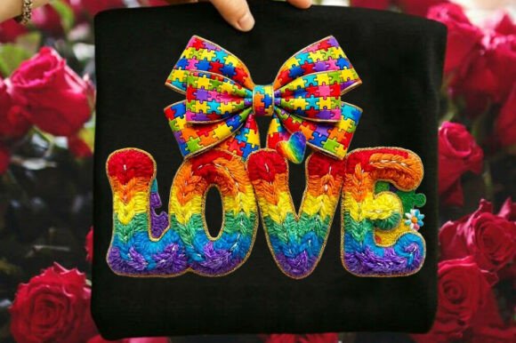 Yarn Autism Puzzle Bow Trendy Shirt Png Graphics