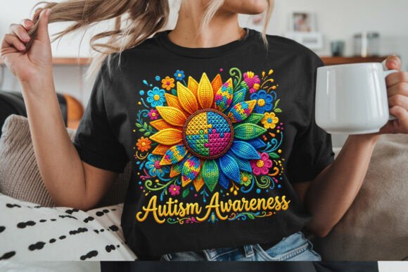 Yarn Coquette Autism Awareness Bow Png